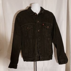 Levi's black denim jacket mens size L.